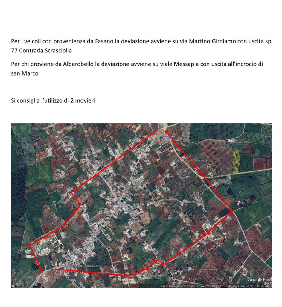 coreggia lavori stradali